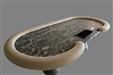 Poker table in Marinace Leatherlook (Granite) with chassis in massive belgian blue stone  -  3500 Euro